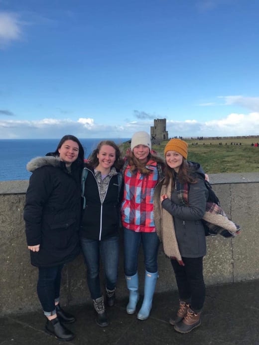 Four students in Limerick, Ireland.