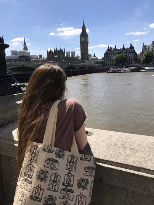 A student in London.