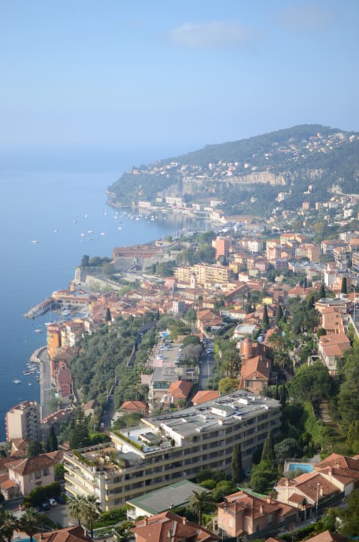 An aerial view of Cannes, France.