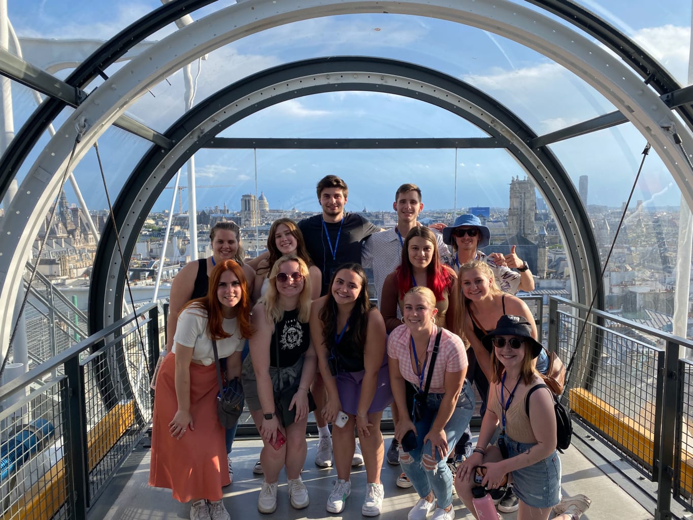 A group of students in Paris.