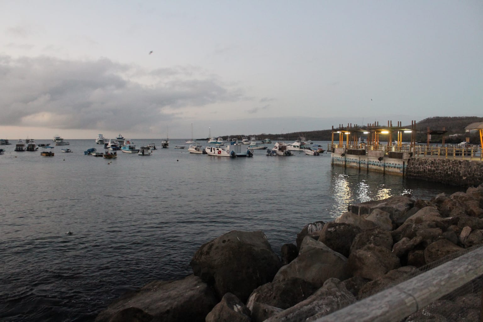 A harbor in Ecuador.