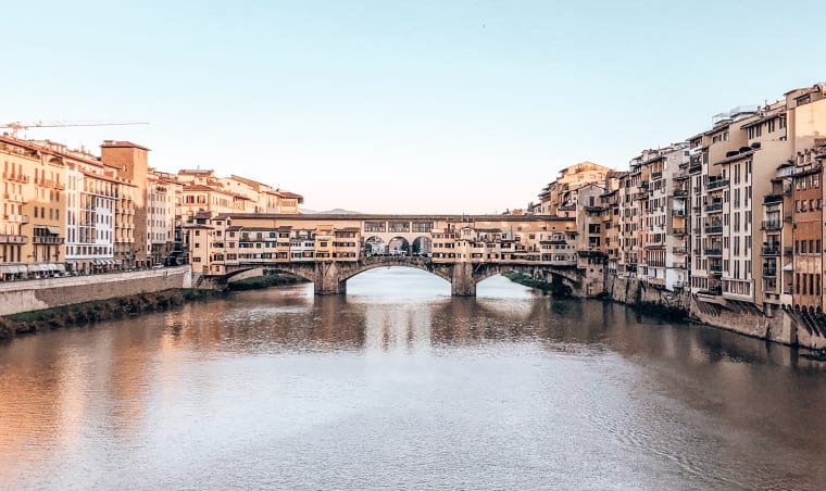 A bridge in Florence, Italy.