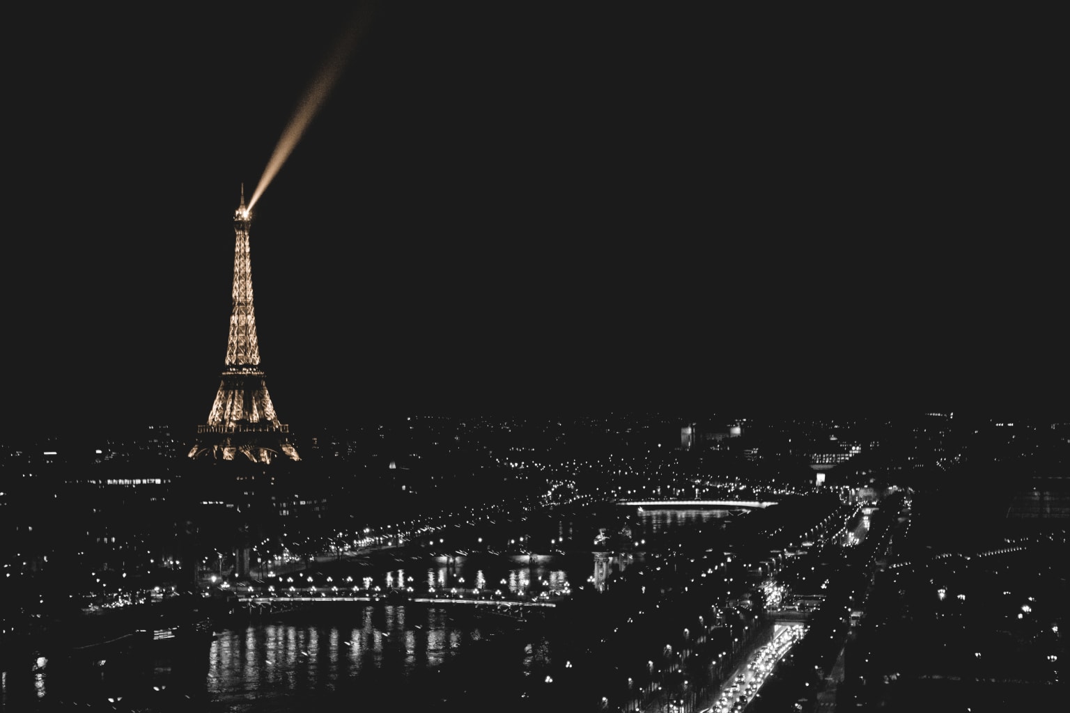 Paris at night.