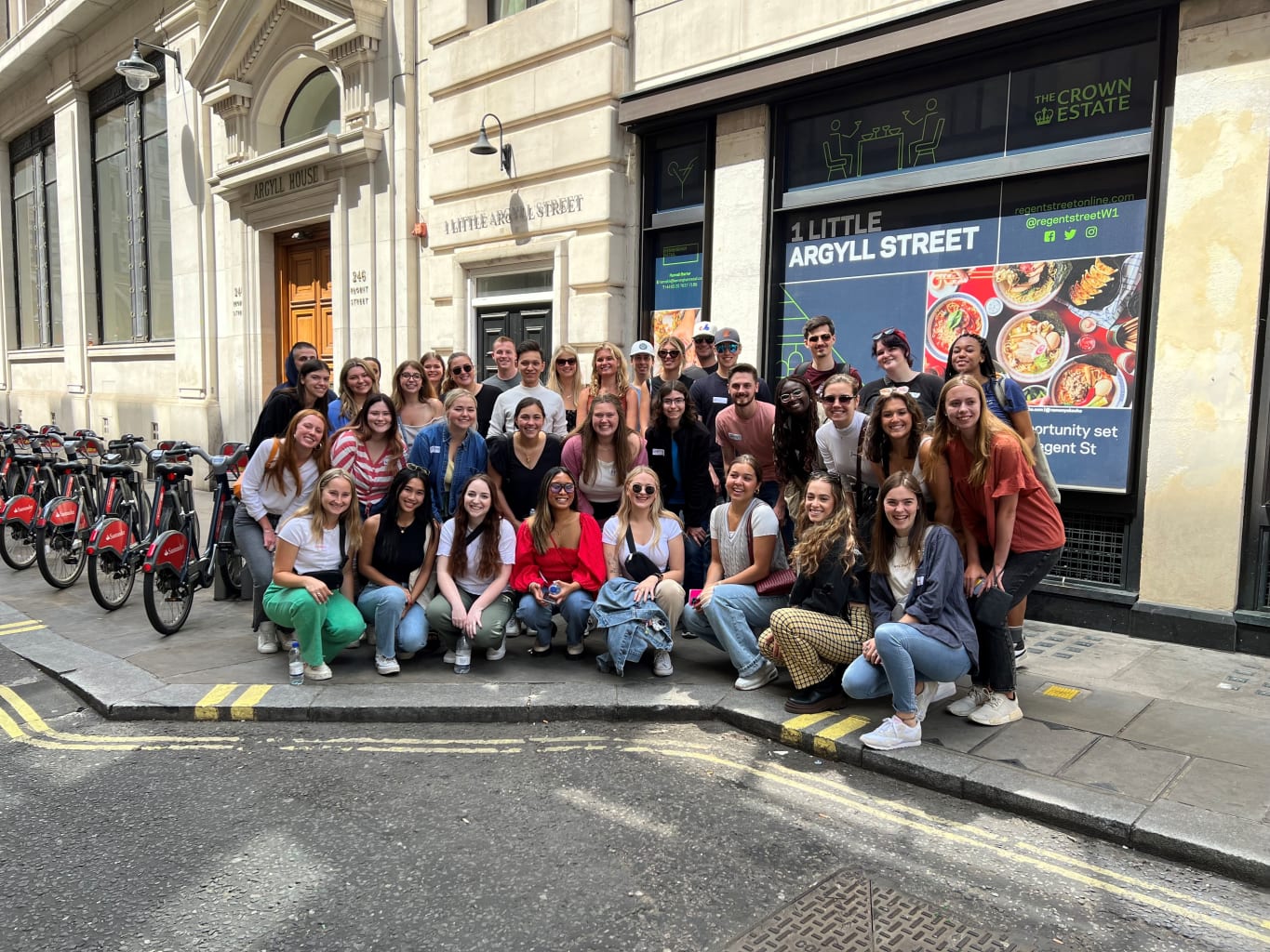 A group of interns in London.