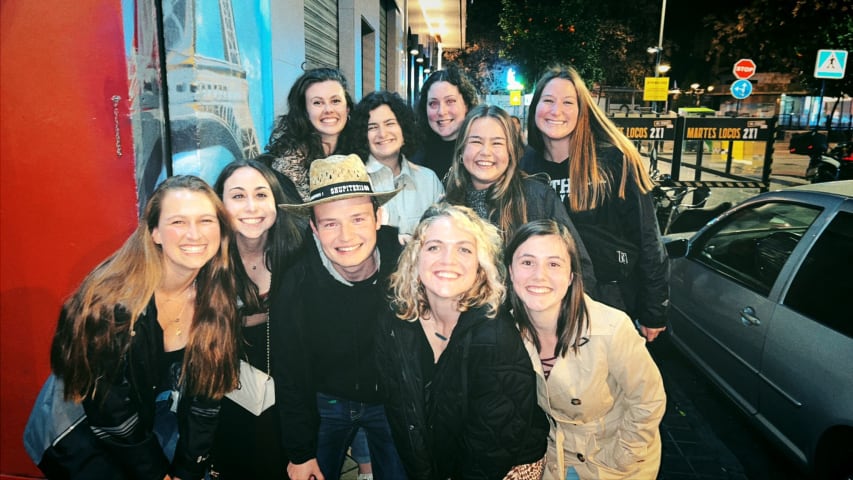 A group of students in Seville, Spain.