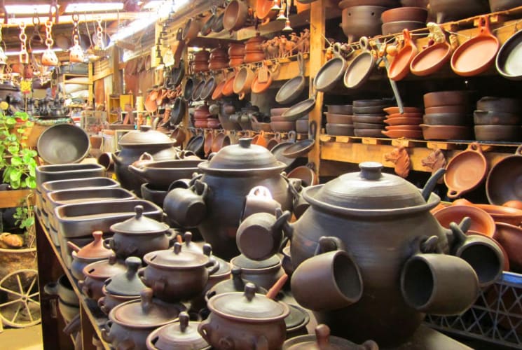 Clay pots in Pomaire, Chile.