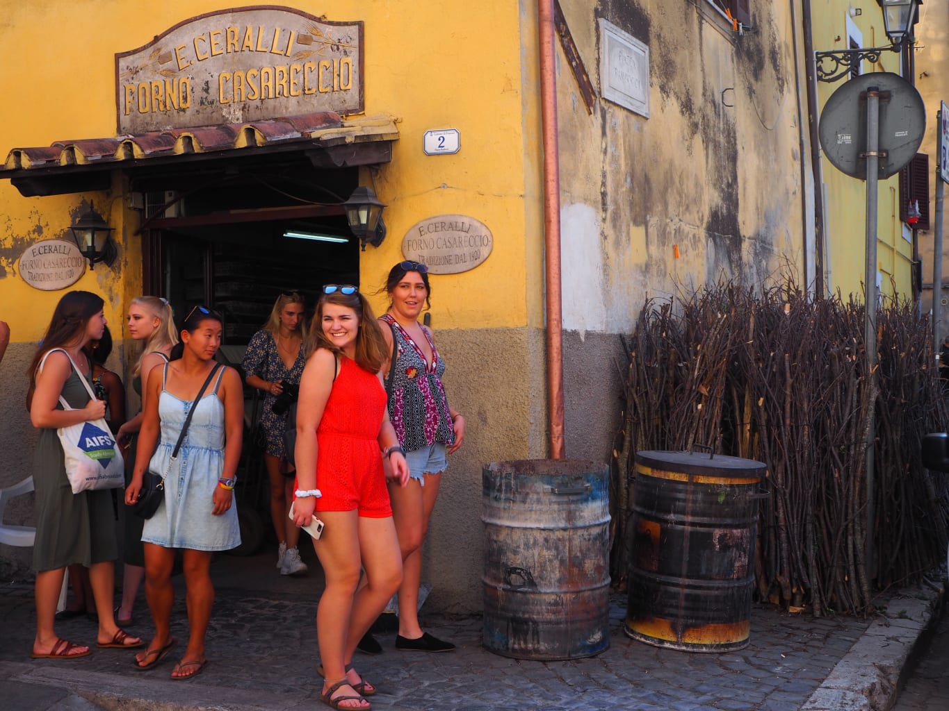 Students in Italy.