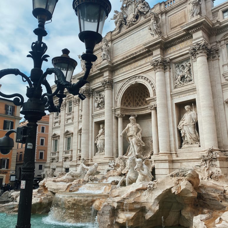 Trevi fountain in Rome, Italy.