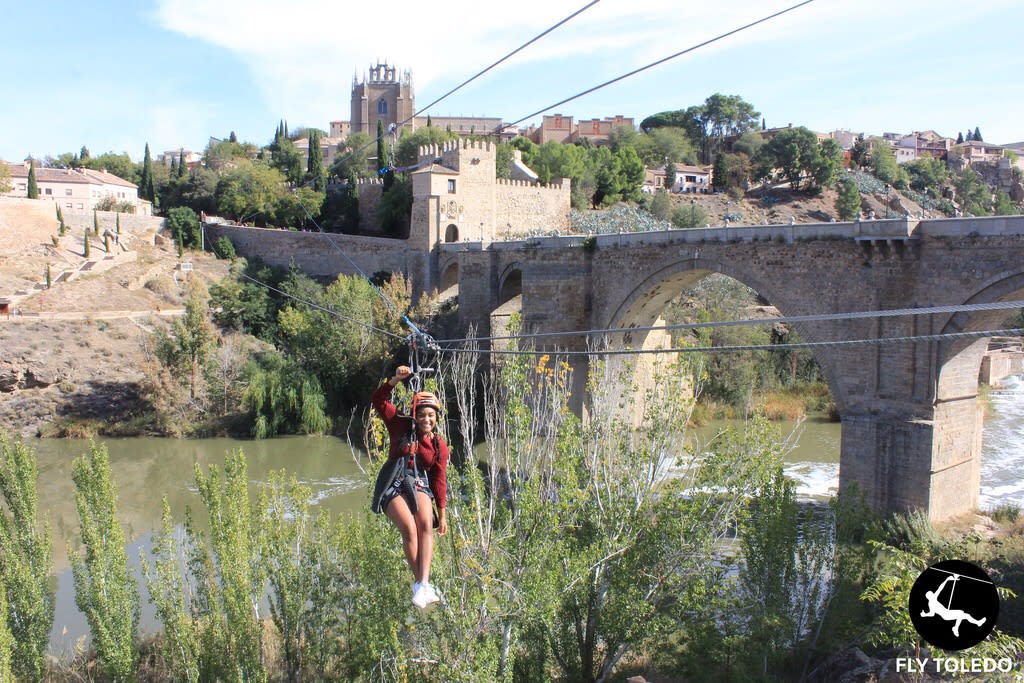 Girl on zipline.