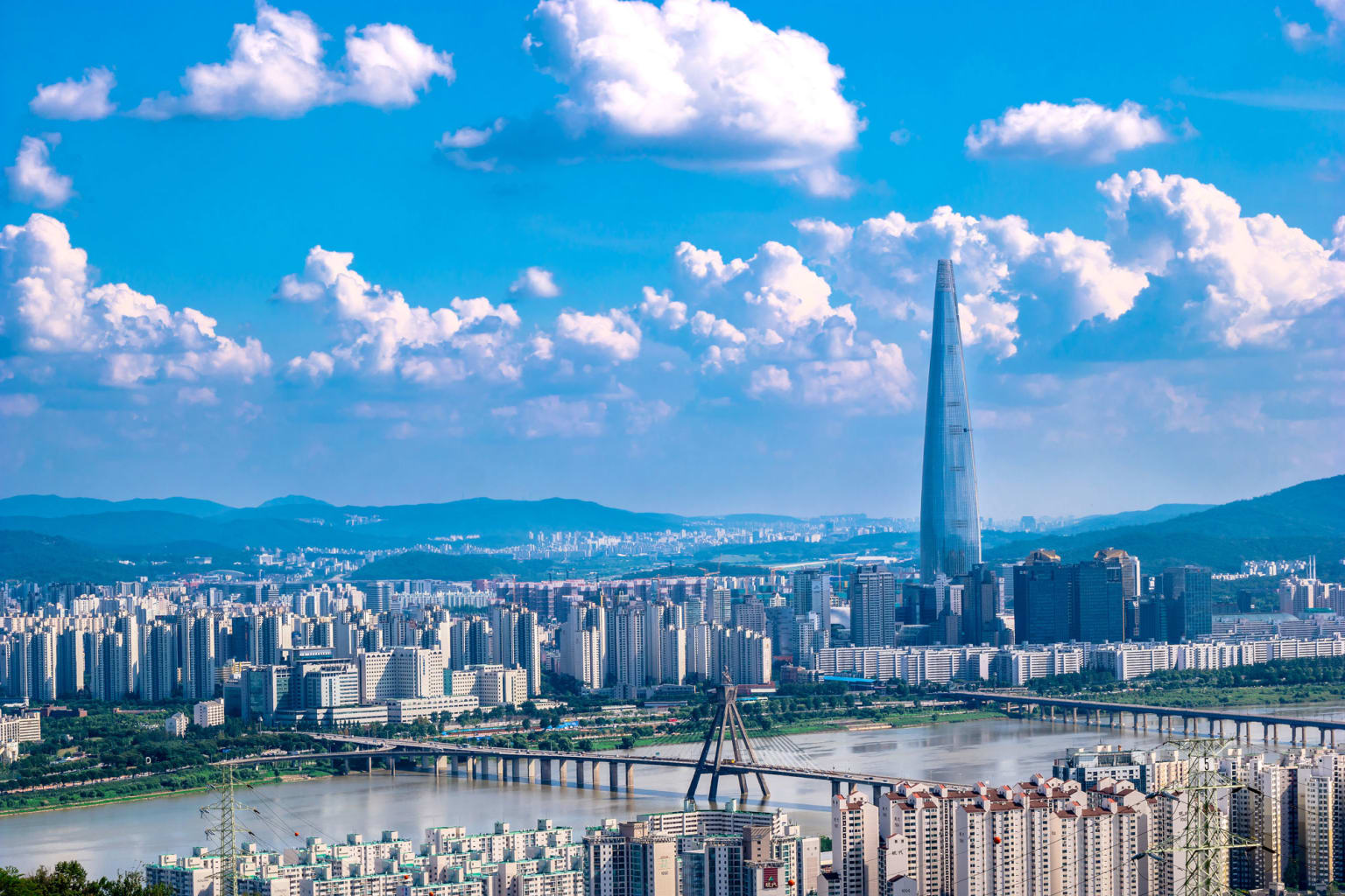 Seoul, South Korea skyline.