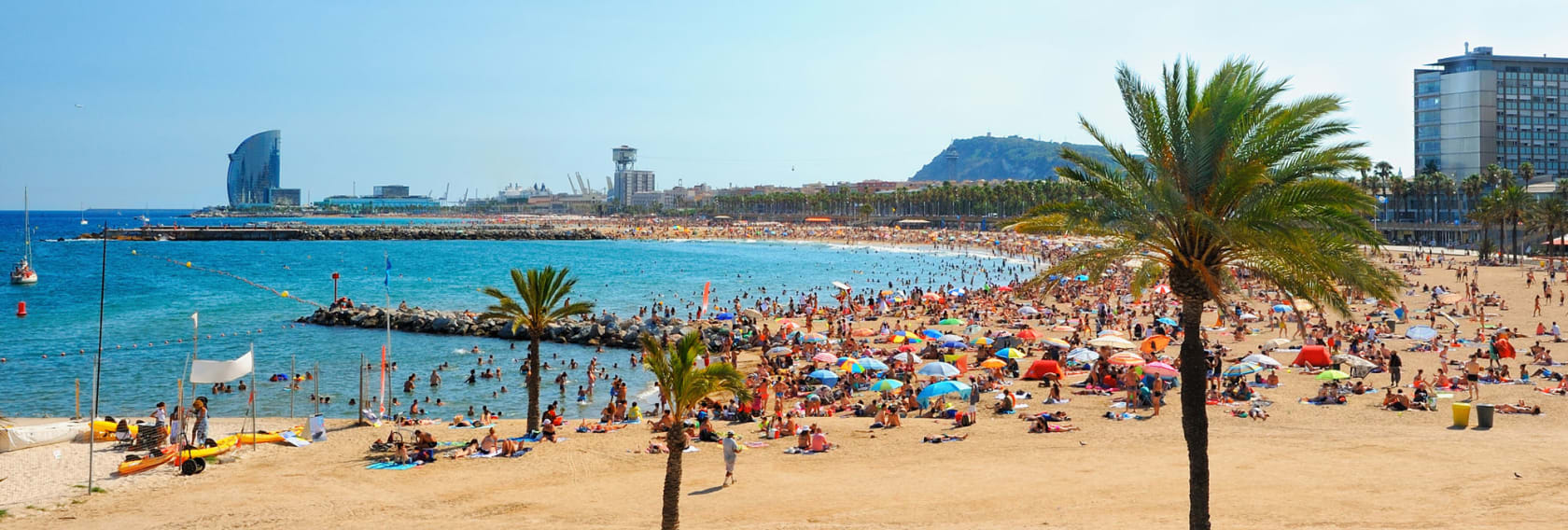 Beachfront in Barcelona, Spain