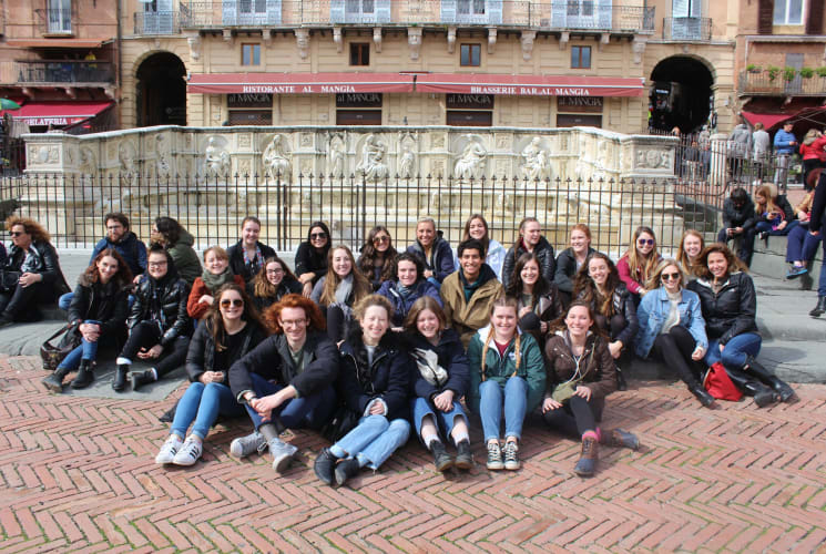 A group of students in Siena.