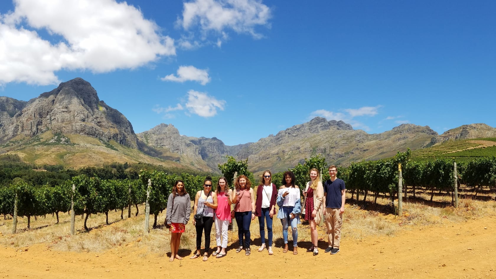 A group of students at a farm in South Africa.