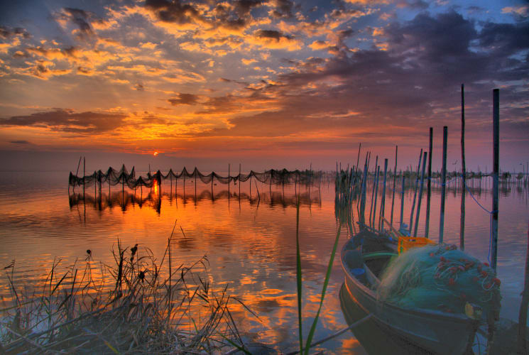 Albufera Fishing Village near Valencia, Spain.